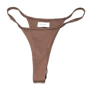 OUTCAST Mocha Brown Cheeky Bikini Bottom, Size L, NWOT